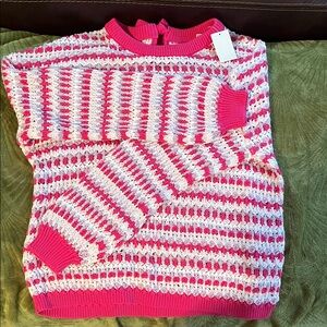 Versona Pink & White Sweater